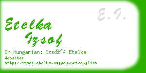 etelka izsof business card